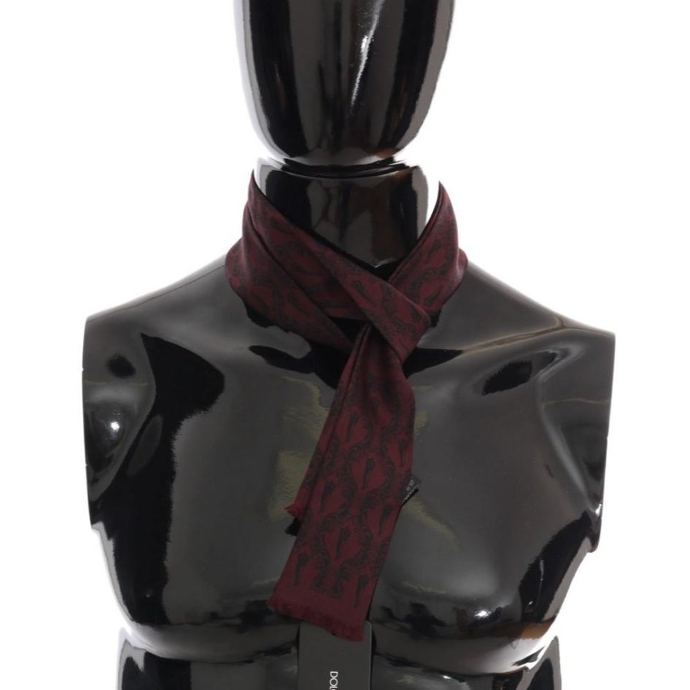 Dolce & Gabbana Bordeaux Silk Tie